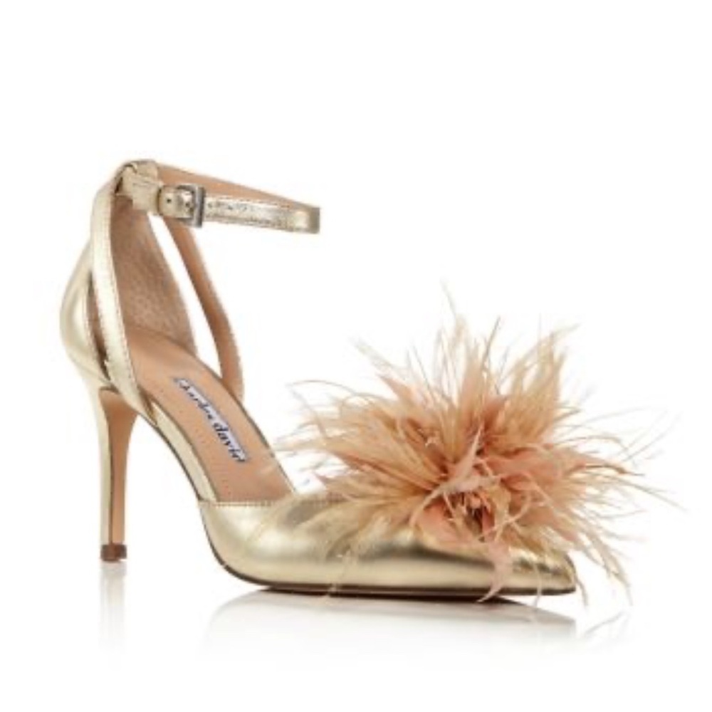 Charles David Violate Feather-Embellished d'Orsay Heels - Size 6.5 - Picture 2 of 9